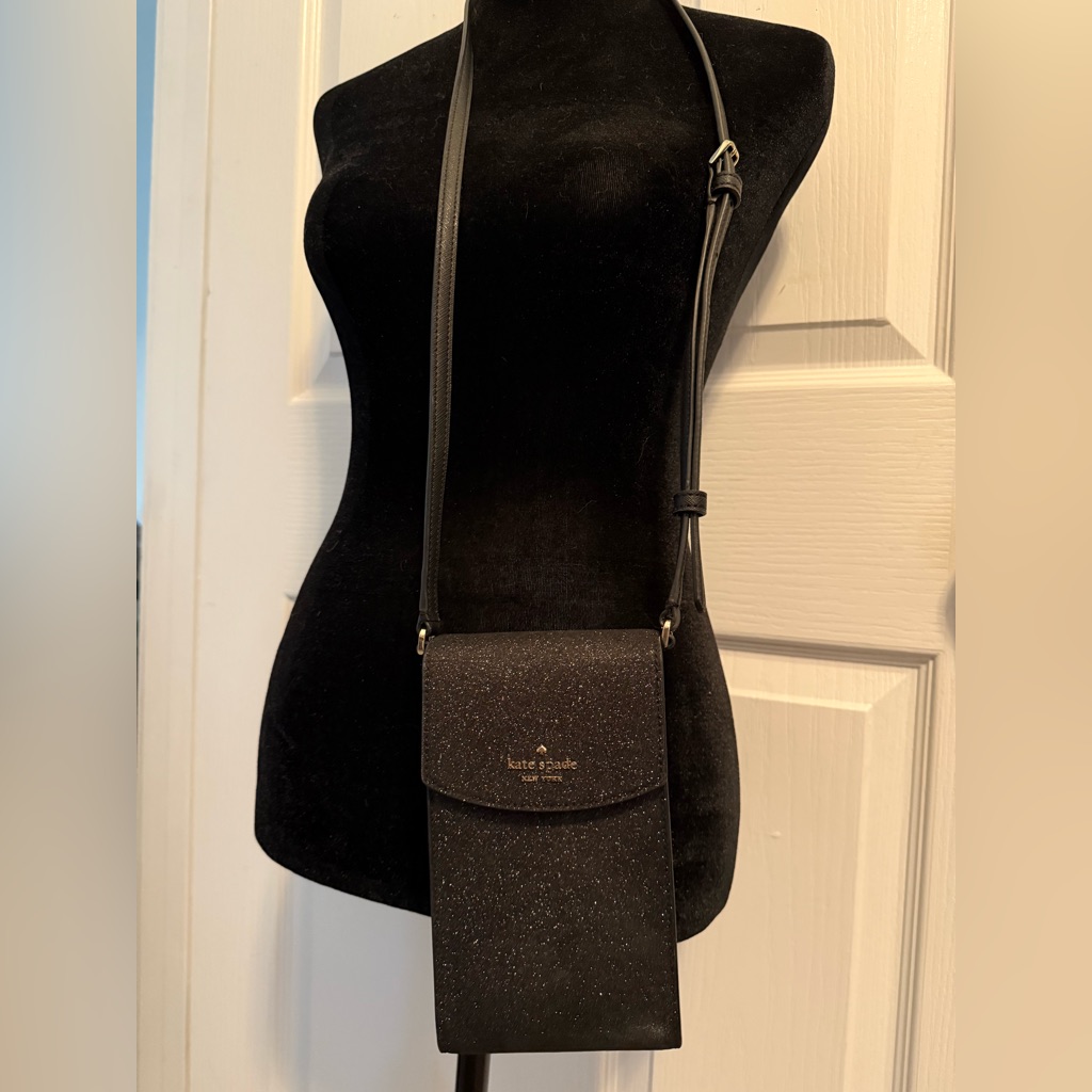 Kate Spade Black Shimmer Crossbody Bag
